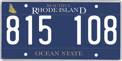 RI license plate 815108