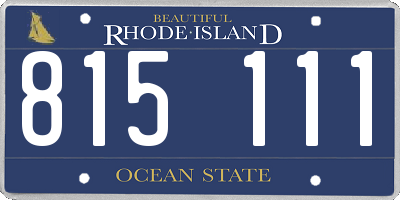 RI license plate 815111