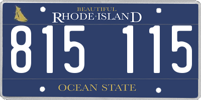 RI license plate 815115