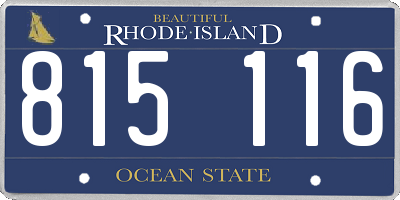 RI license plate 815116