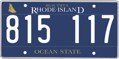 RI license plate 815117