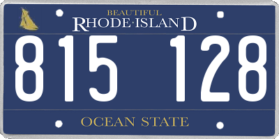 RI license plate 815128