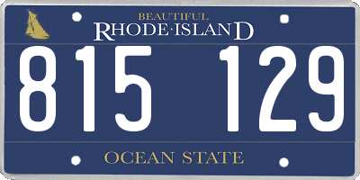RI license plate 815129