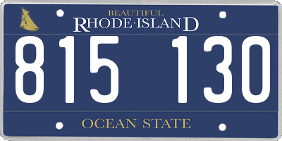 RI license plate 815130