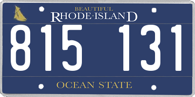RI license plate 815131