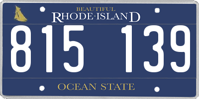 RI license plate 815139