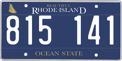 RI license plate 815141
