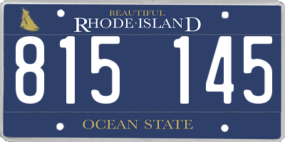 RI license plate 815145