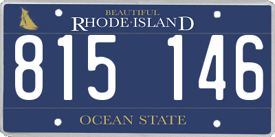 RI license plate 815146