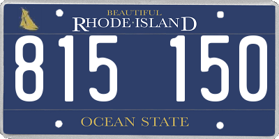 RI license plate 815150