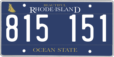 RI license plate 815151