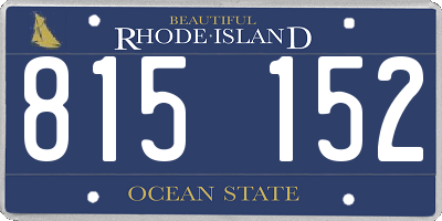 RI license plate 815152