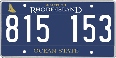 RI license plate 815153