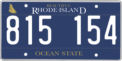 RI license plate 815154