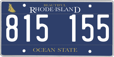 RI license plate 815155