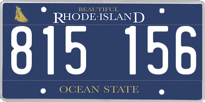 RI license plate 815156