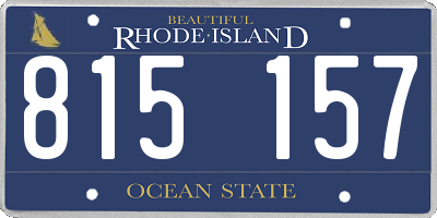 RI license plate 815157