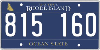 RI license plate 815160