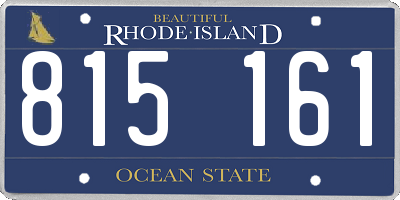 RI license plate 815161