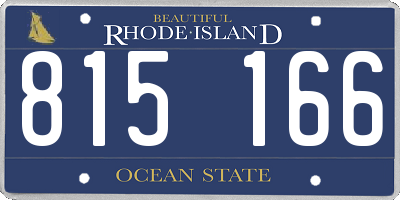RI license plate 815166