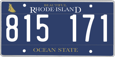 RI license plate 815171