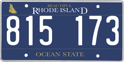 RI license plate 815173