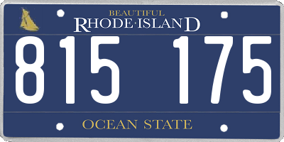 RI license plate 815175