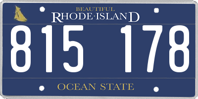 RI license plate 815178