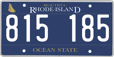 RI license plate 815185