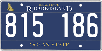 RI license plate 815186