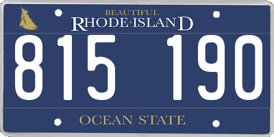 RI license plate 815190