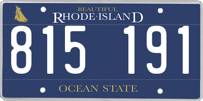 RI license plate 815191
