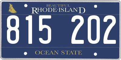 RI license plate 815202