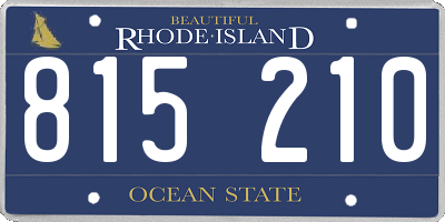 RI license plate 815210