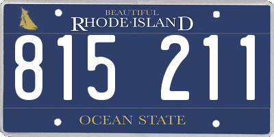 RI license plate 815211