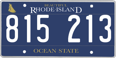 RI license plate 815213