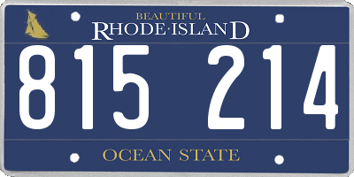 RI license plate 815214