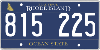 RI license plate 815225