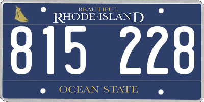 RI license plate 815228