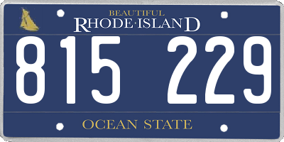RI license plate 815229