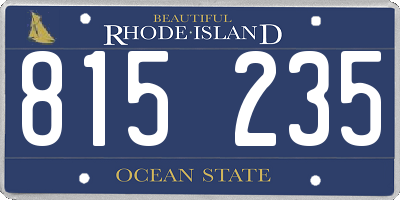 RI license plate 815235