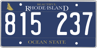 RI license plate 815237