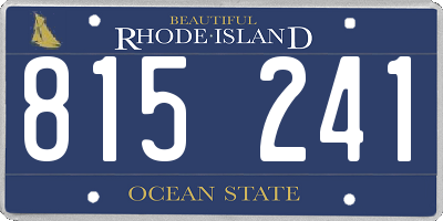 RI license plate 815241