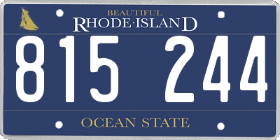 RI license plate 815244