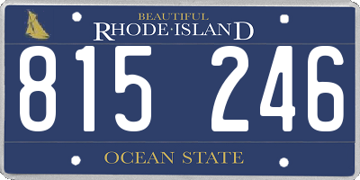 RI license plate 815246