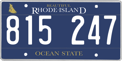 RI license plate 815247