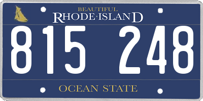 RI license plate 815248