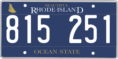 RI license plate 815251