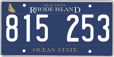RI license plate 815253