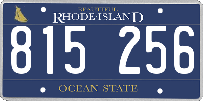 RI license plate 815256